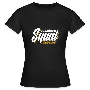 Weight training - Women's T-Shirt - black - Front - AI Model Female 172 dark (172cm)