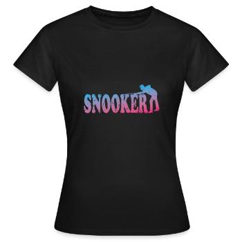 Snooker - Frauen T-Shirt - Schwarz - Vorne - AI Model Female 172 dark (172cm)