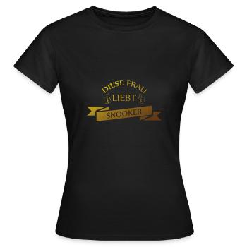 Snooker - Frauen T-Shirt - Schwarz - Vorne - AI Model Female 172 dark (172cm)