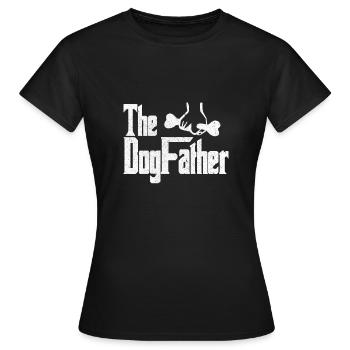 Le chien père chien d’aboyer cadeau - T-shirt Femme - noir - Devant - AI Model Female 172 dark (172cm)