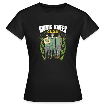 Genoux Bioniques Genou Artificiel Cyborg Au Genou De Club - T-shirt Femme - noir - Devant - AI Model Female 172 dark (172cm)