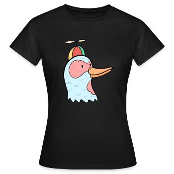 Ente Entchen Propeller Schulkind Geschenkidee - Frauen T-Shirt - Schwarz - Vorne - AI Model Female 172 dark (172cm)