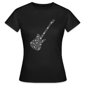 E Guitar from E Guitar - Guitar Shirt - Women's T-Shirt - black - Front - AI Model Female 172 dark (172cm)