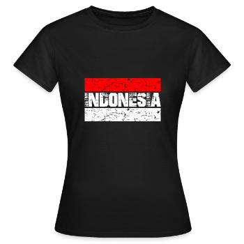 Indonésie - T-shirt Femme - noir - Devant - AI Model Female 172 dark (172cm)