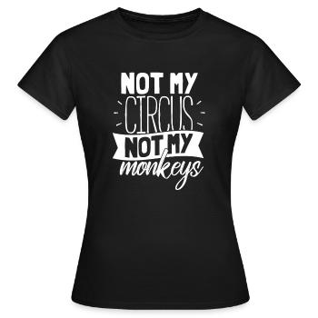 Cirque Monkey Business Gift CEO - T-shirt Femme - noir - Devant - AI Model Female 172 dark (172cm)