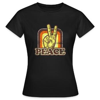 Peace - T-shirt Femme - noir - Devant - AI Model Female 172 dark (172cm)