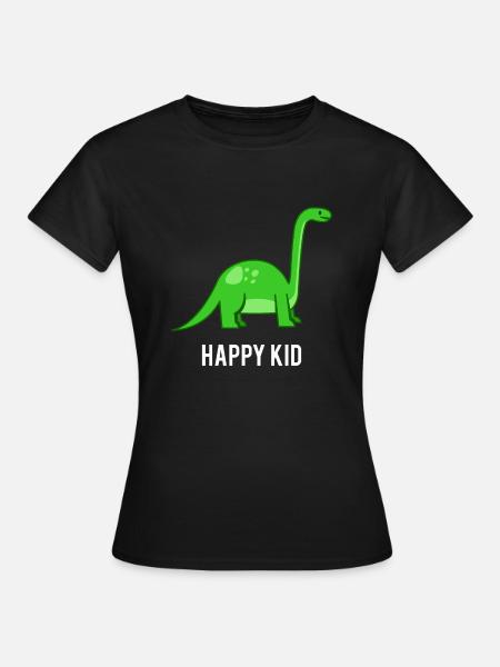 schoolchild dinosaur enrollment gift teenage - Women's T-Shirt - black
