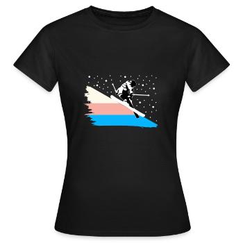 Ski cadeau de sport de Noël pour enfants - T-shirt Femme - noir - Devant - AI Model Female 172 dark (172cm)