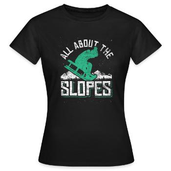 Piste - T-shirt Femme - noir - Devant - AI Model Female 172 dark (172cm)
