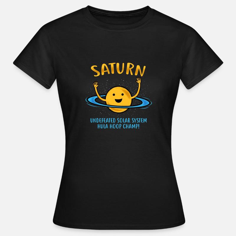 morsom Saturnus gave - T-skjorte for kvinner - svart