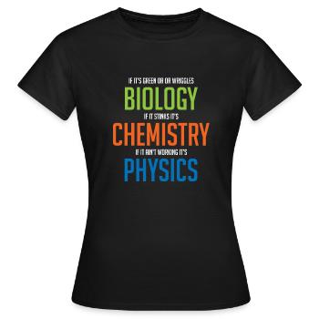 sciences naturelles - T-shirt Femme - noir - Devant - AI Model Female 172 dark (172cm)