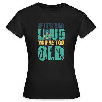 Music Musician Bass Boxing Gift Headphones - Women's T-Shirt - black - Front - AI Model Female 172 dark (172cm)
