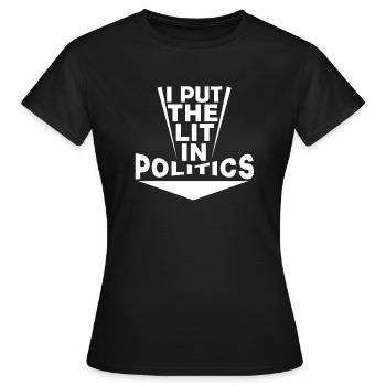 LIT in Politics - Women's T-Shirt - black - Front - AI Model Female 172 dark (172cm)