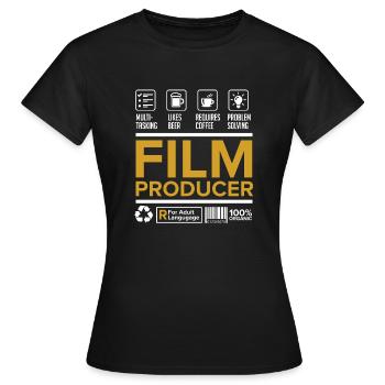 producteur de films - T-shirt Femme - noir - Devant - AI Model Female 172 dark (172cm)