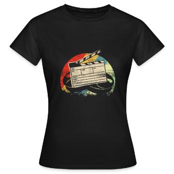 Filmproduzent Filmklappe - Frauen T-Shirt - Schwarz - Vorne - AI Model Female 172 dark (172cm)