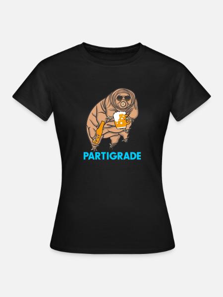 Partigrade - Lustige Tardigrade - Frauen T-Shirt - Schwarz