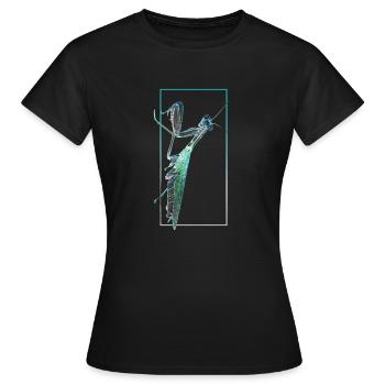 Mante religieuse Photographie négative - T-shirt Femme - noir - Devant - AI Model Female 172 dark (172cm)