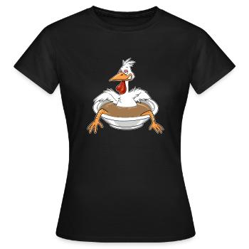 Soupe poulet soupe poulet ragoût cadeau - T-shirt Femme - noir - Devant - AI Model Female 172 dark (172cm)