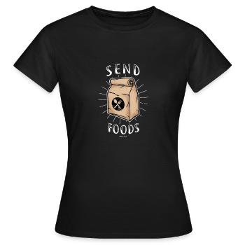envoyer des aliments cadeau - T-shirt Femme - noir - Devant - AI Model Female 172 dark (172cm)
