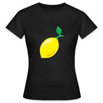 Cadeau citron citron vert aigre - T-shirt Femme - noir - Devant - AI Model Female 172 dark (172cm)