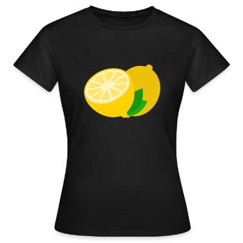 Aigre Citron Jaune Citron Vert - T-shirt Femme - noir - Devant - AI Model Female 172 dark (172cm)