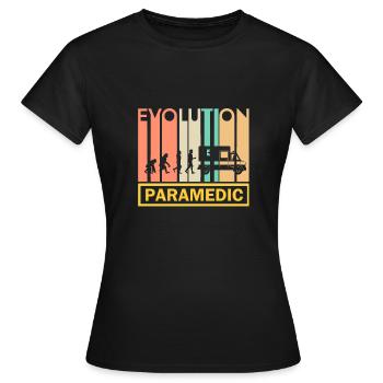 Rescue Service Emergency Call Sani Gift · Evolution - Women's T-Shirt - black - Front - AI Model Female 172 dark (172cm)