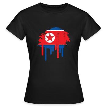 Corée du Nord Corée du Sud Corée Asie cadeau - T-shirt Femme - noir - Devant - AI Model Female 172 dark (172cm)