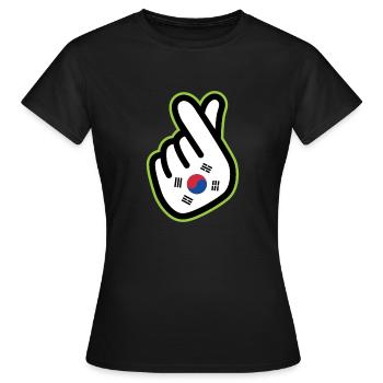 Corée du Nord Corée du Sud Drapeau Corée Asie - T-shirt Femme - noir - Devant - AI Model Female 172 dark (172cm)