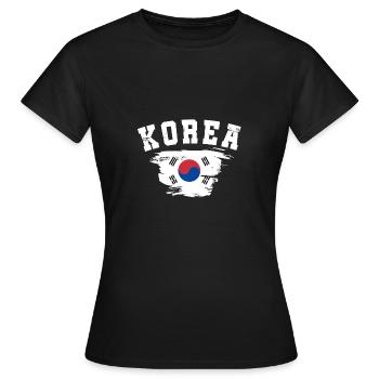 Corée du Nord Corée du Sud cadeau Asie Corée - T-shirt Femme - noir - Devant - AI Model Female 172 dark (172cm)