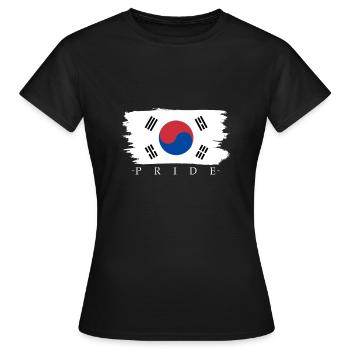 Nordkorea Südkorea Geschenk Fahne Asien - Frauen T-Shirt - Schwarz - Vorne - AI Model Female 172 dark (172cm)