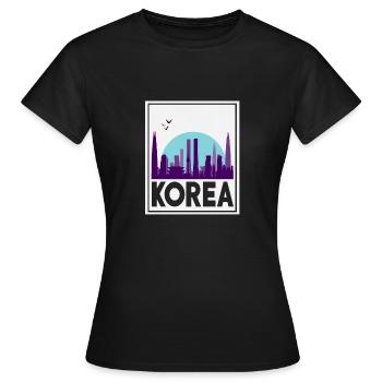 Corée du Nord Corée du Sud Asie Drapeau de Corée - T-shirt Femme - noir - Devant - AI Model Female 172 dark (172cm)