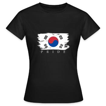 Nordkorea Südkorea Geschenk Fahne Flagge - Frauen T-Shirt - Schwarz - Vorne - AI Model Female 172 dark (172cm)