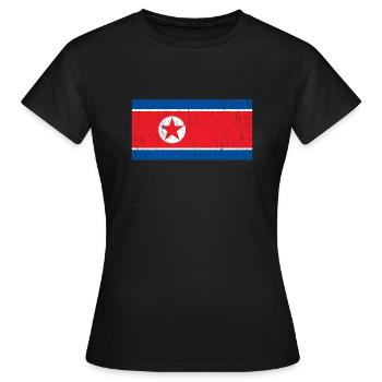 Corée du Nord drapeau de la Corée du Sud bannière Asie - T-shirt Femme - noir - Devant - AI Model Female 172 dark (172cm)