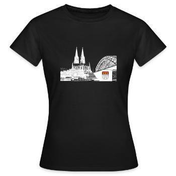 Cologne Cathedral - Women's T-Shirt - black - Front - AI Model Female 172 dark (172cm)