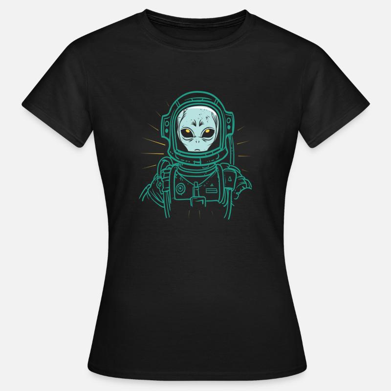 Alien Astronaut Space Pilot Weltraumpilot - Women's T-Shirt - black
