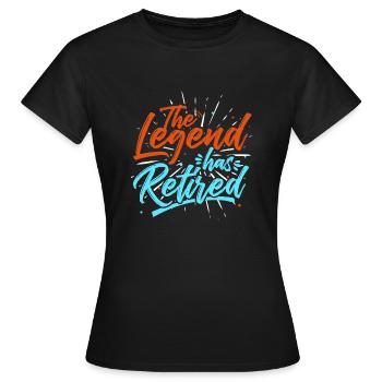 Légende de la retraite - T-shirt Femme - noir - Devant - AI Model Female 172 dark (172cm)