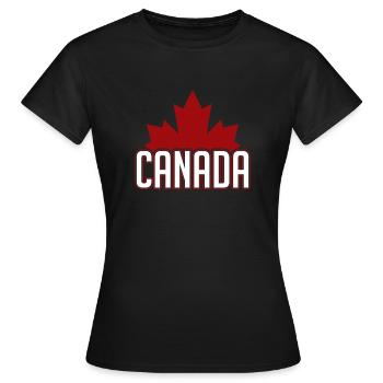 Canada nationality - Women's T-Shirt - black - Front - AI Model Female 172 dark (172cm)