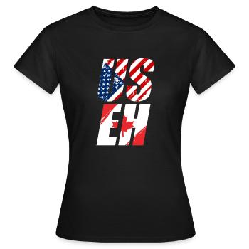 United States - Women's T-Shirt - black - Front - AI Model Female 172 dark (172cm)