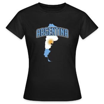 Argentine Amérique du Sud - T-shirt Femme - noir - Devant - AI Model Female 172 dark (172cm)