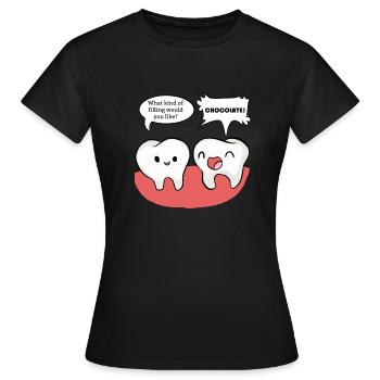 Zahnarzt - Zahnarzt T-Shirt - Schokolade - Frauen T-Shirt - Schwarz - Vorne - AI Model Female 172 dark (172cm)