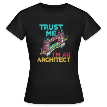 architecte - T-shirt Femme - noir - Devant - AI Model Female 172 dark (172cm)
