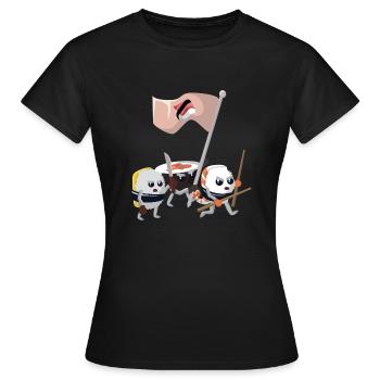 Révolution Sushi - T-shirt Femme - noir - Devant - AI Model Female 172 dark (172cm)