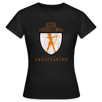 Schütze - Frauen T-Shirt - Schwarz - Vorne - AI Model Female 172 dark (172cm)