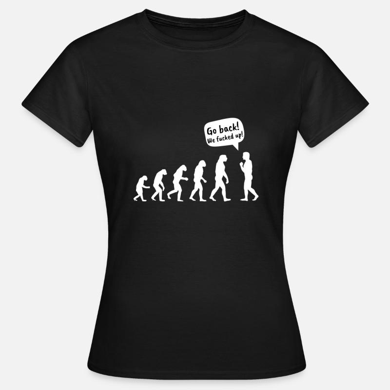 Tee-shirt rigolo sport d'évolution - T-shirt Femme - noir