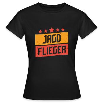 Pilote de chasse pilote cadeau guerre mondiale pilote de rupture - T-shirt Femme - noir - Devant - AI Model Female 172 dark (172cm)