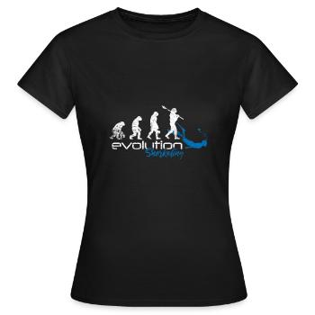 Plongée plongée avec tuba évolution récif de corail - T-shirt Femme - noir - Devant - AI Model Female 172 dark (172cm)