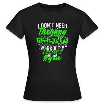 Gym - Women's T-Shirt - black - Front - AI Model Female 172 dark (172cm)