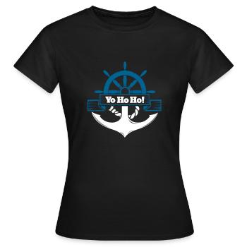 Yo ho ho Cadeau de Noël pour les pirates - T-shirt Femme - noir - Devant - AI Model Female 172 dark (172cm)
