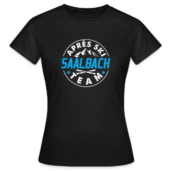Apres Ski Saalbach Team Cadeau de vacances d'hiver - T-shirt Femme - noir - Devant - AI Model Female 172 dark (172cm)