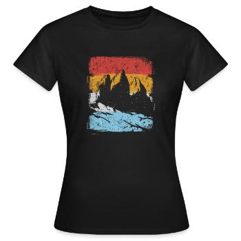 Cadeau Dolomites Vintage - T-shirt Femme - noir - Devant - AI Model Female 172 dark (172cm)